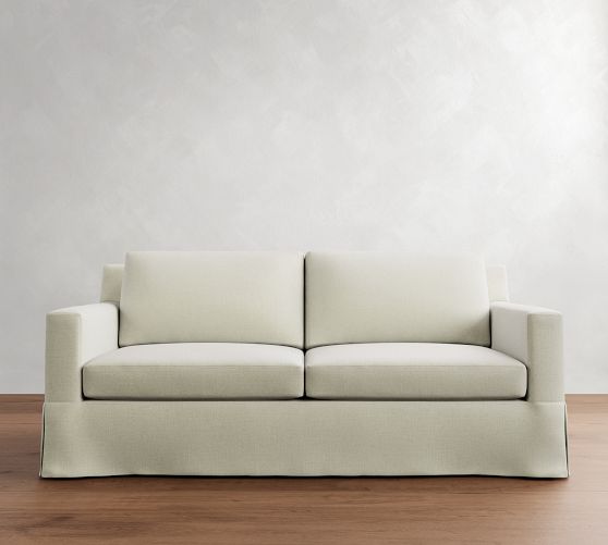 York Square Arm Slipcovered Sleeper Sofa (72"-81") by Pottery Barn