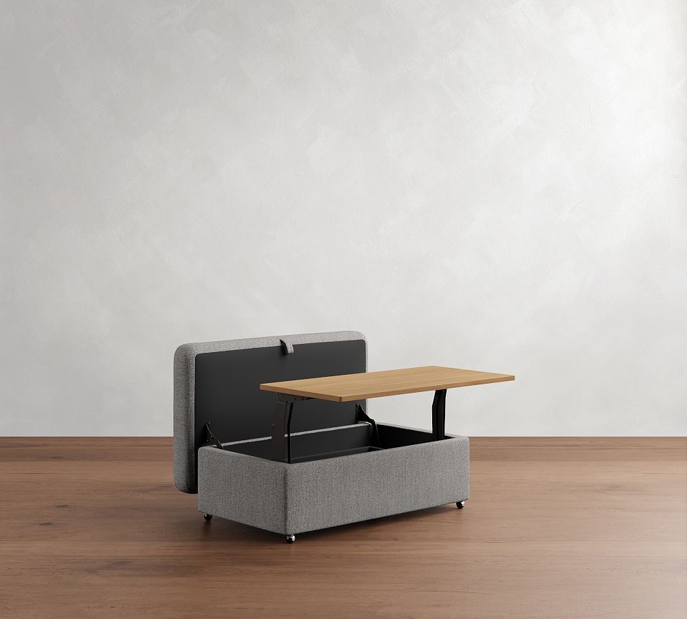 York Storage Ottoman with Pull Out Table by Pottery Barn