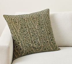 Azure Velvet Printed Pillow Cover