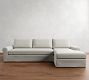 Big Sur Roll Arm Slipcovered Chaise Sectional (115"&ndash;157")