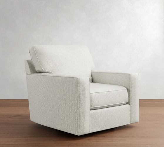 Buchanan Square Arm Swivel Chair by Pottery Barn