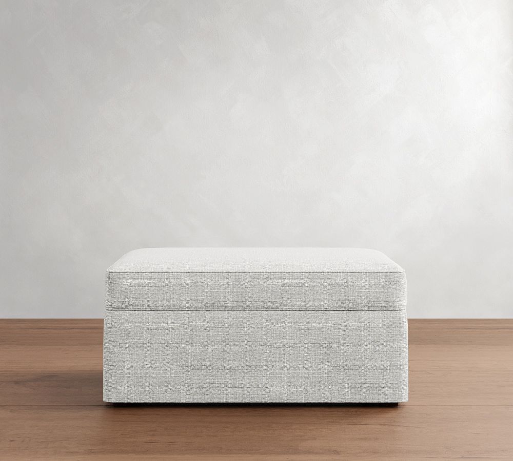 Cameron Slipcovered Ottoman and a Half by Pottery Barn