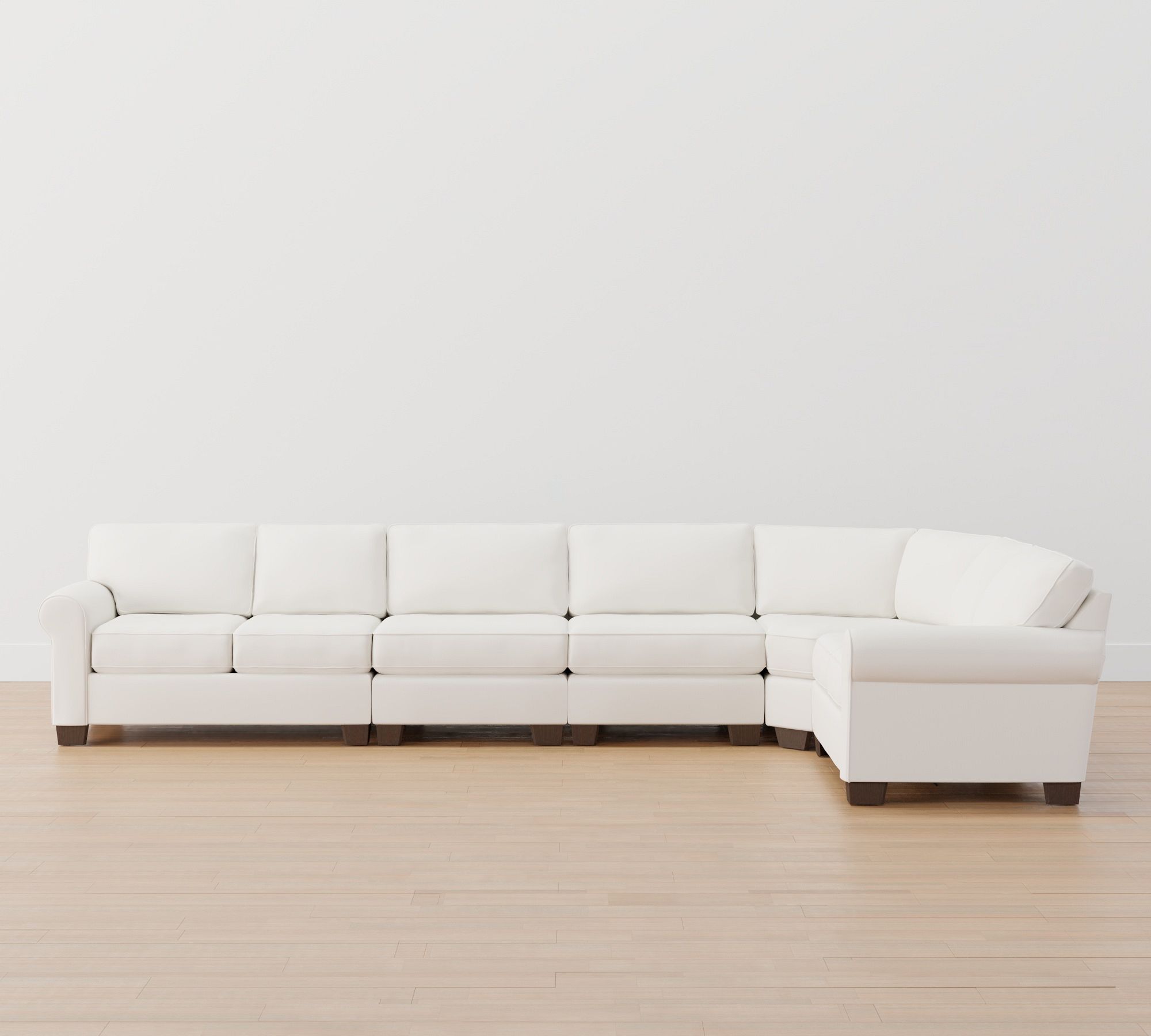 Buchanan Roll Arm 5-Piece Curved Wedge Sectional (179")
