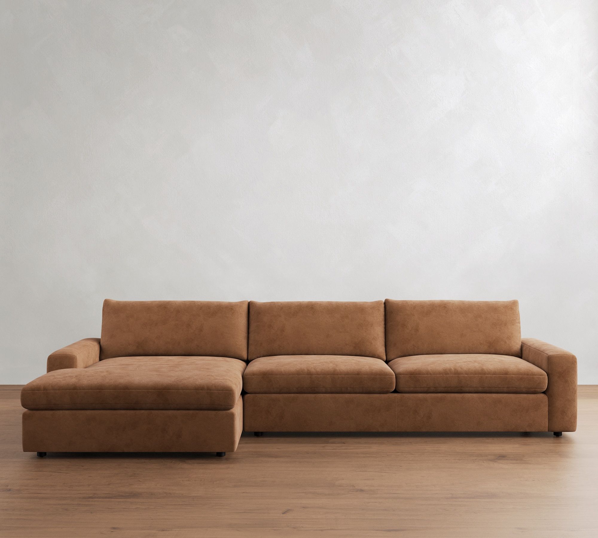 Sierra Leather Chaise Sectional (139"&ndash;154") - thumbnail 3