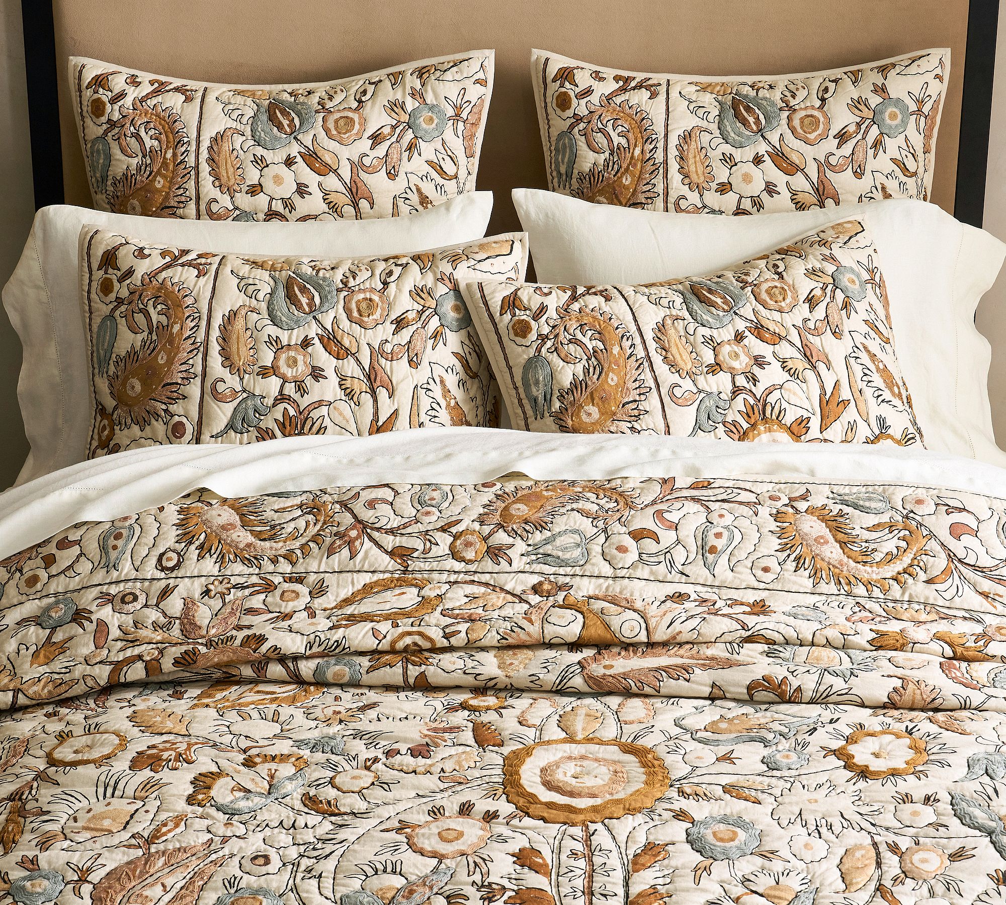 Calista Embroidery Quilt | Pottery Barn
