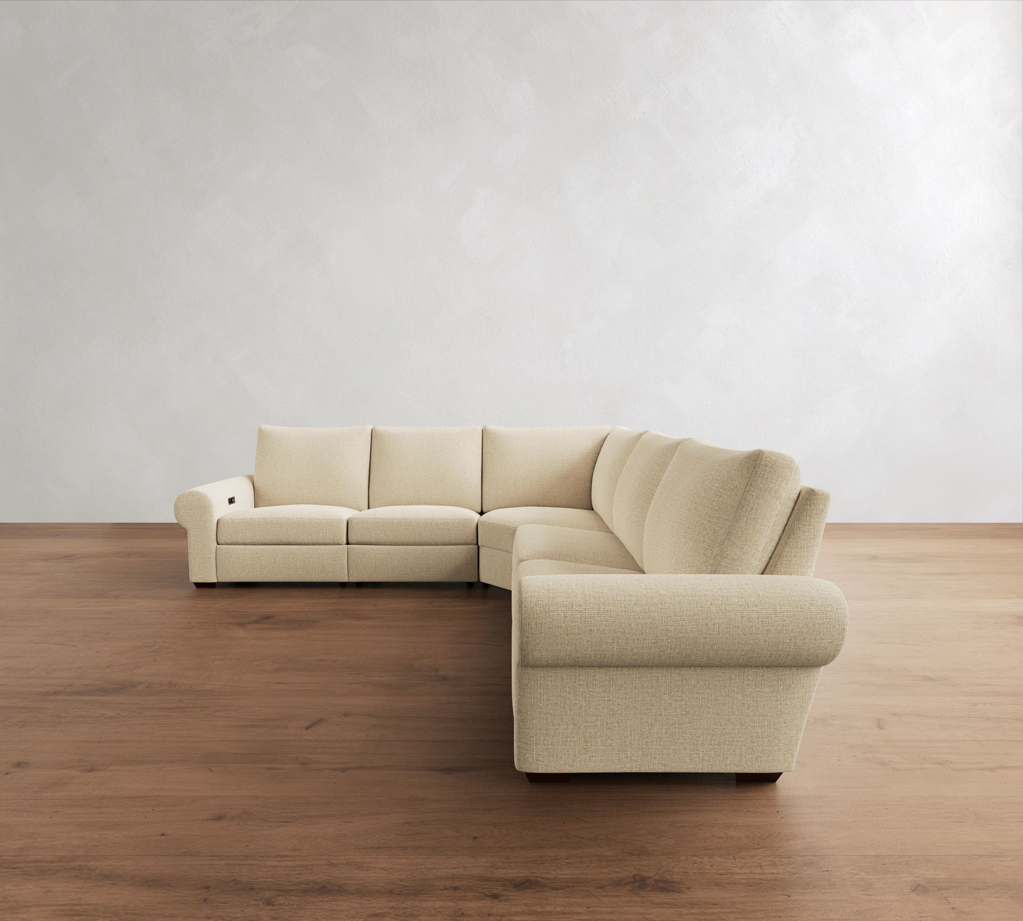 Big Sur Roll Arm Power Reclining L-Shaped Sectional (122")