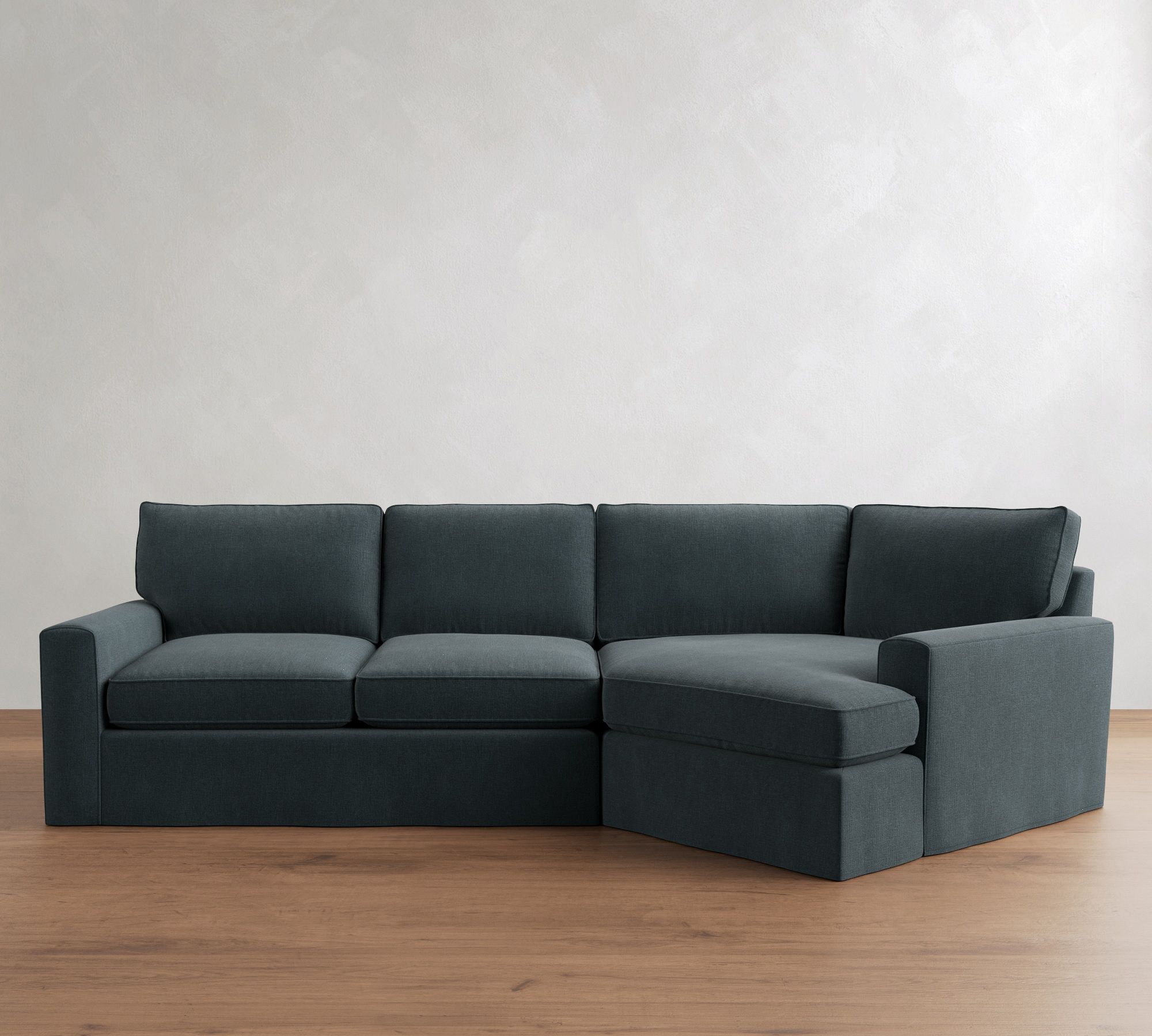 Pearce Square Arm Deep Seat Slipcovered Cuddle Chaise Sectional (137"&ndash;167") - thumbnail 9