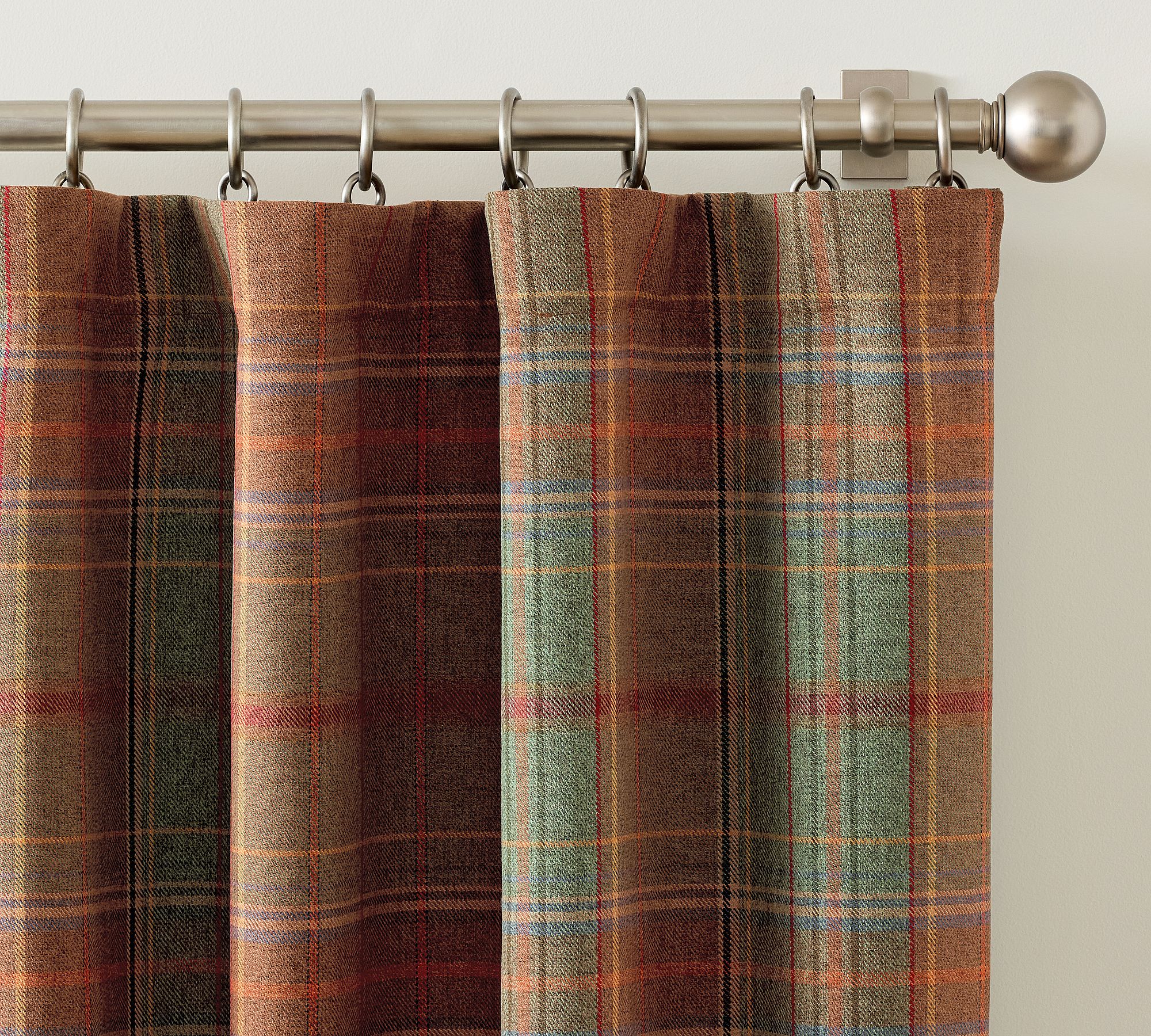 Woodrow Plaid Curtain - Set of 2