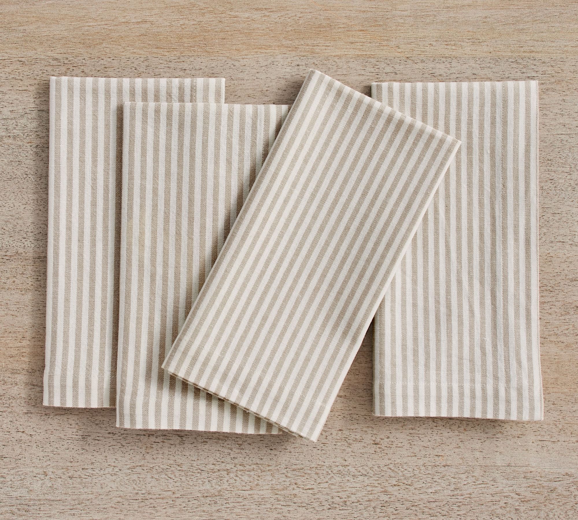 Wheaton Striped Linen/Cotton Napkins - Set of 4