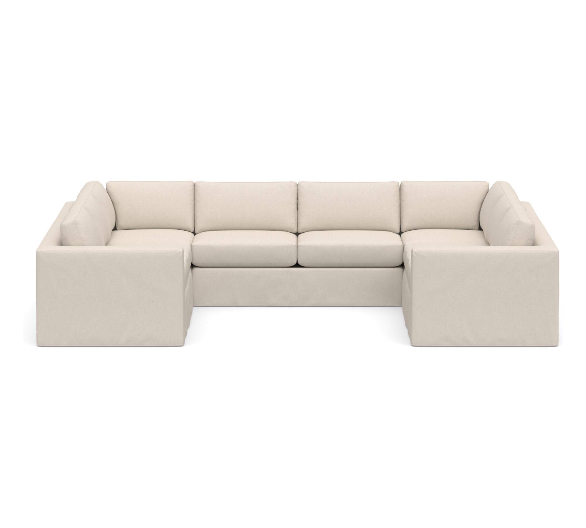 Carmel Wide Arm Slipcovered U-Shaped Sectional (144") - thumbnail 6