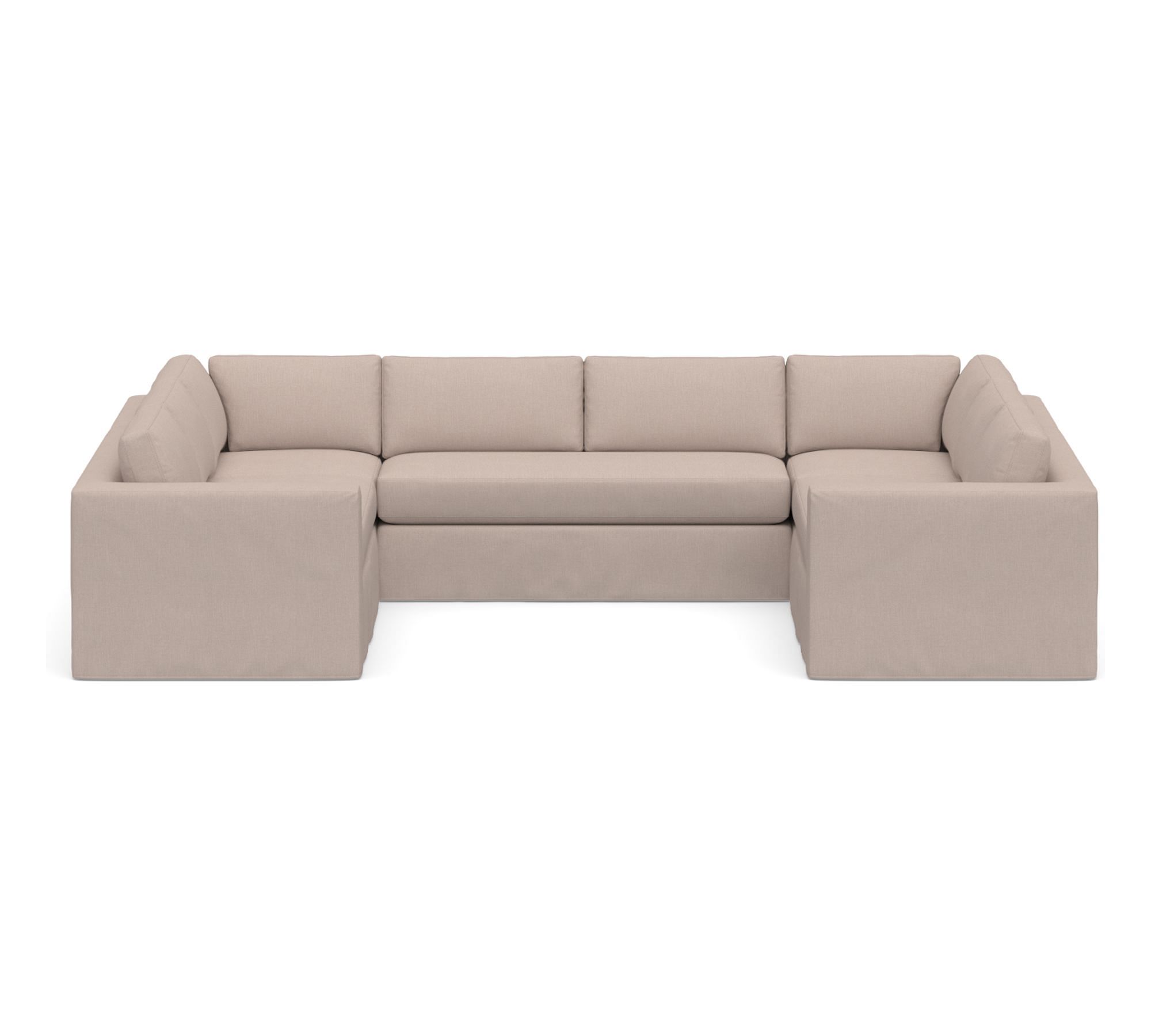 Carmel Wide Arm Slipcovered U-Shaped Sectional (144") - thumbnail 8