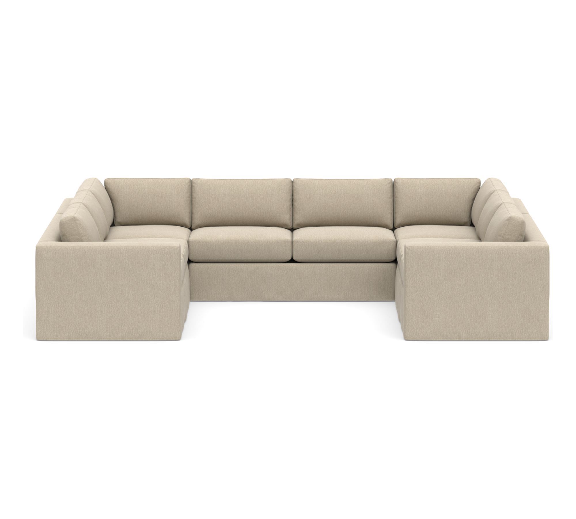 Carmel Wide Arm Slipcovered U-Shaped Sectional (144") - thumbnail 7