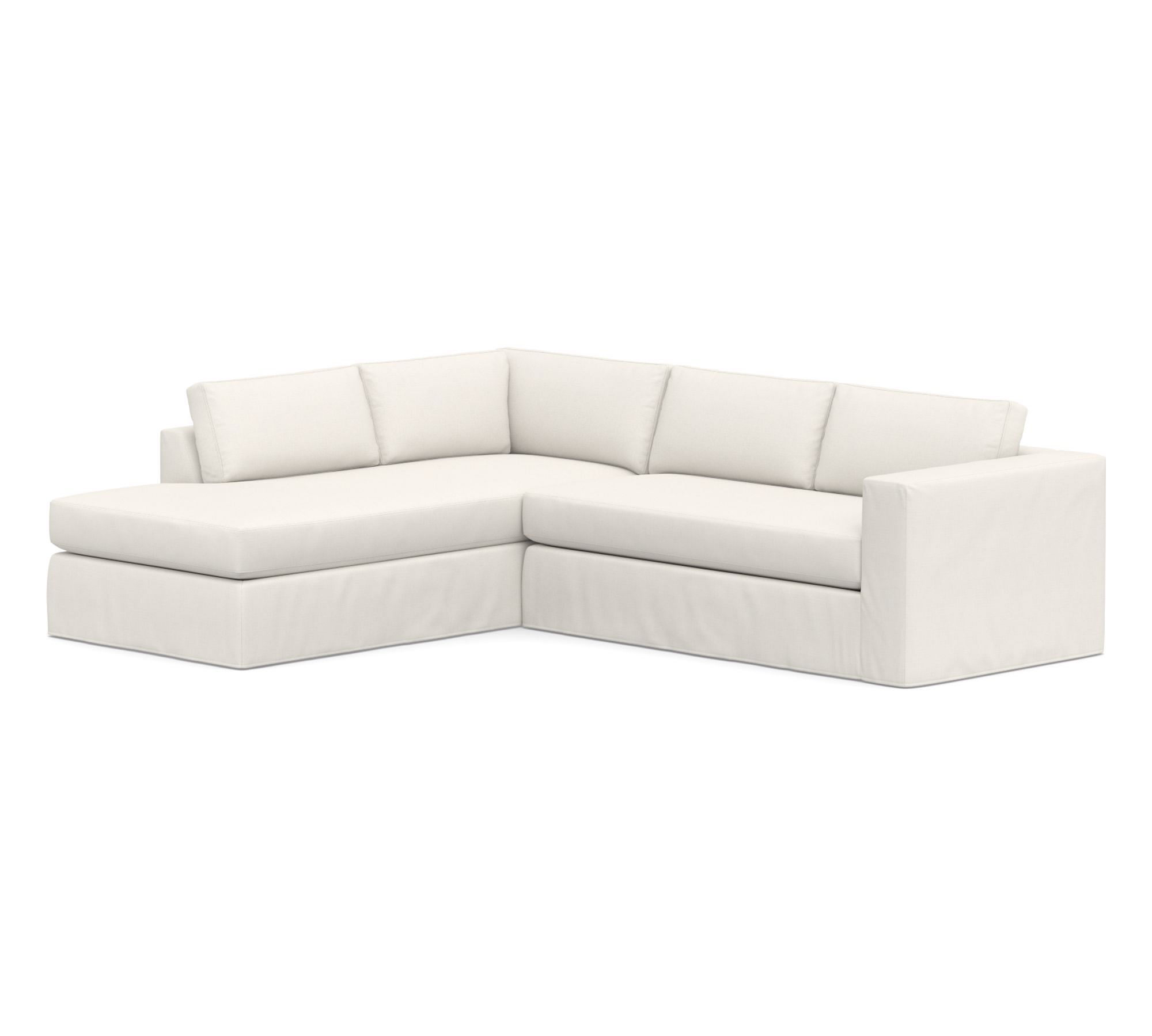 Carmel Wide Arm Slipcovered Return Bumper Sectional (113"&ndash;125") - thumbnail 6