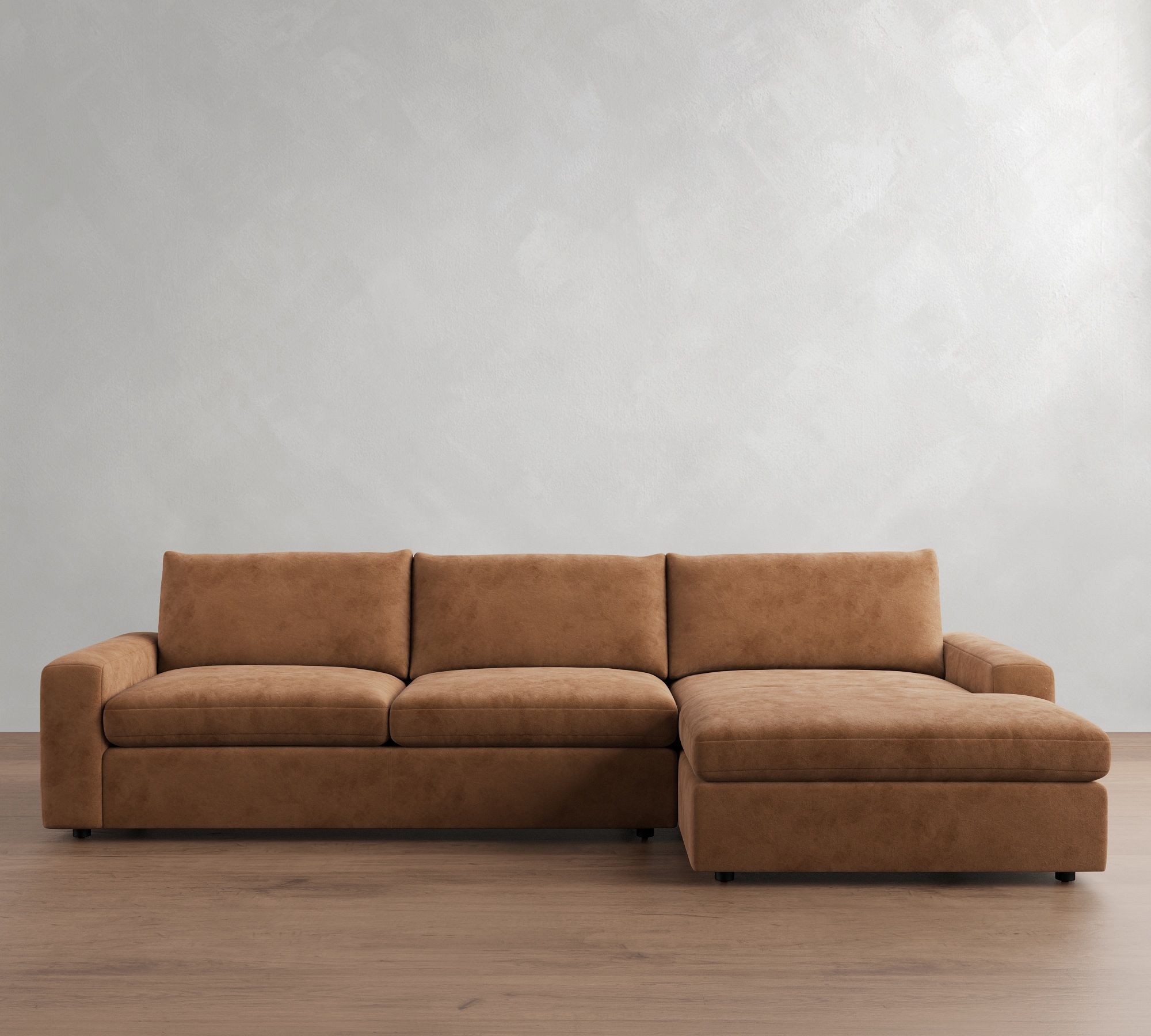 Sierra Leather Chaise Sectional (139"&ndash;154") - thumbnail 4