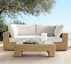 Kostas Wicker Rectangular Outdoor Coffee Table (50")