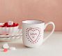 Love You Embossed Stoneware Mugs - Set of 4