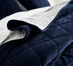 Velvet Handcrafted Box Stitch Quilt
