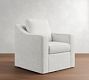 Cameron Slope Arm Slipcovered Swivel Chair