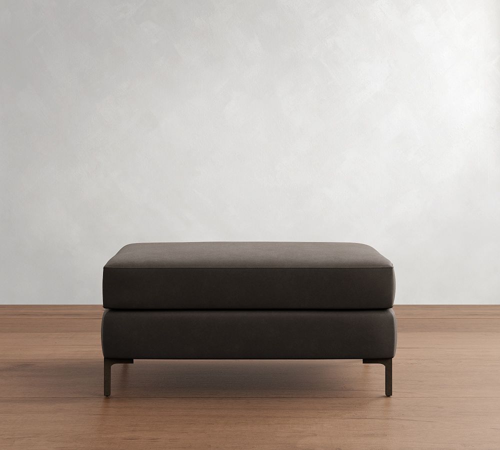 Jake Leather Ottoman by Pottery Barn