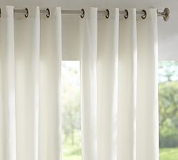 Open Box: Sunbrella Solid Outdoor Grommet Light Filtering Curtain (50"W x 108"L) - Natural