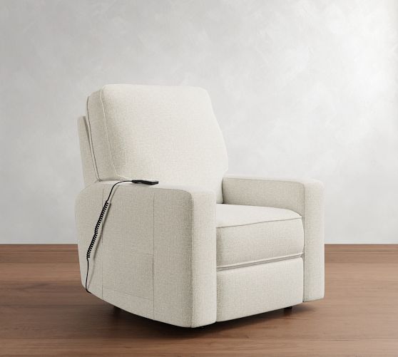 PB Comfort Square Arm Power Lift Recliner with Massage & Heat by Pottery Barn