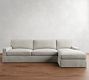 PB Comfort Square Arm Slipcovered Chaise Sectional (101"&ndash;126")