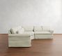 York Roll Arm Deep Seat Slipcovered 3-Piece L-Shaped Wedge Sectional (109")