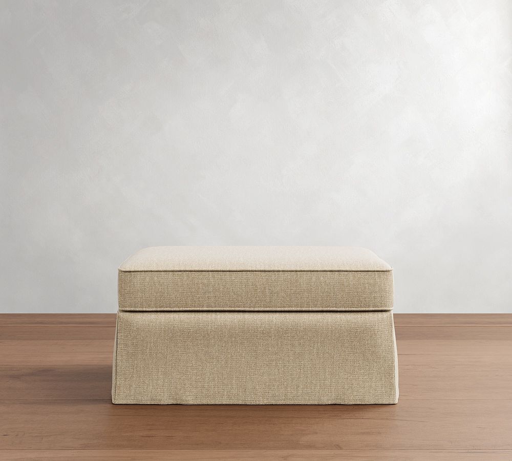 Buchanan Roll Arm Slipcovered Ottoman and a Half by Pottery Barn