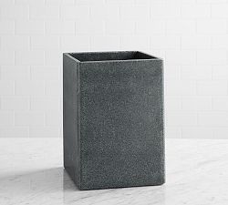Open Box: Marble Bathroom Accessories, Trash Can - Black