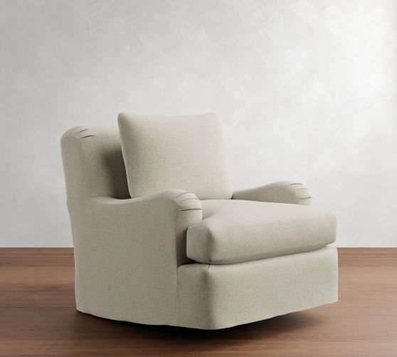 Carlisle Slipcovered Swivel Chair by Pottery Barn