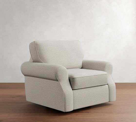 Fremont Roll Arm Swivel Chair by Pottery Barn