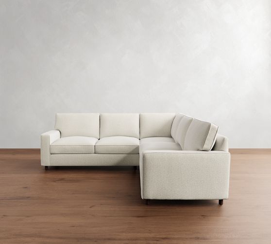 PB Comfort Square Arm 3-Piece L-Shaped Sectional (106") by Pottery Barn