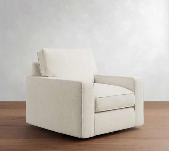 PB Comfort Square Arm Swivel Chair by Pottery Barn