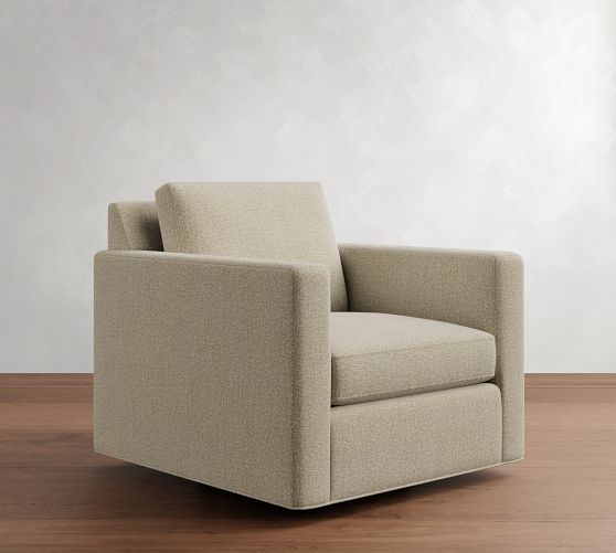 Sanford Square Arm Swivel Chair by Pottery Barn
