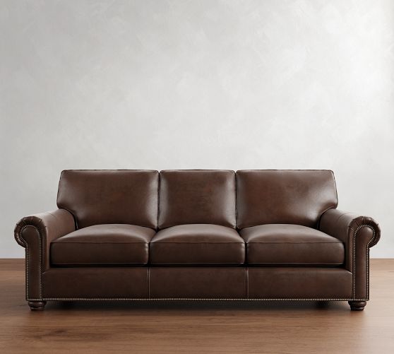 Webster Leather Sofa (74"-95") by Pottery Barn