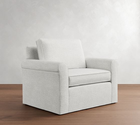 Cameron Roll Arm Slipcovered Chair and a Half by Pottery Barn