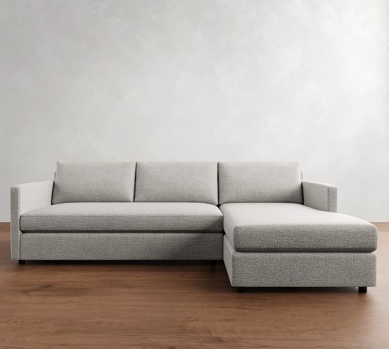Pacifica Slim Arm Chaise Sectional (101") by Pottery Barn