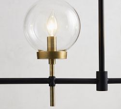 Camryn Glass Globe Linear Chandelier (49"-72")