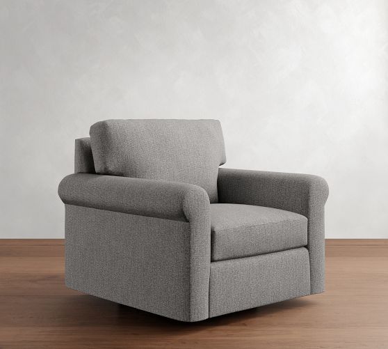 York Roll Arm Swivel Chair by Pottery Barn