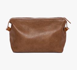 Open Box: Max Vegan Leather Toiletry Bag - Brown