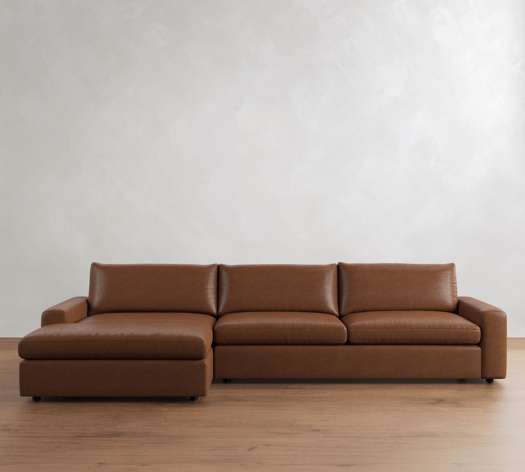 Sierra Leather Chaise Sectional (139"&ndash;154") - thumbnail 9