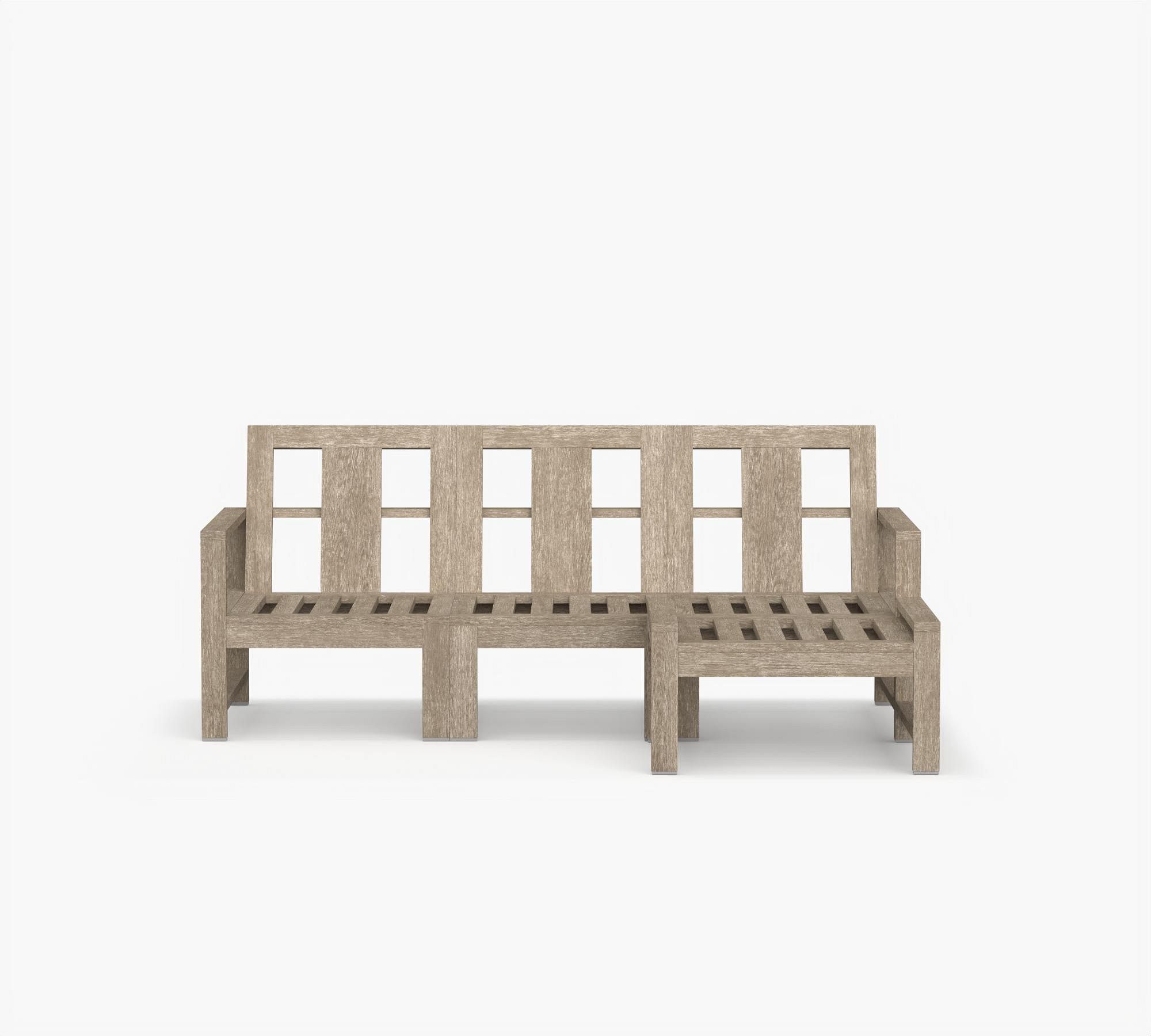 Indio Eucalyptus 4-Piece Outdoor Sectional (73")