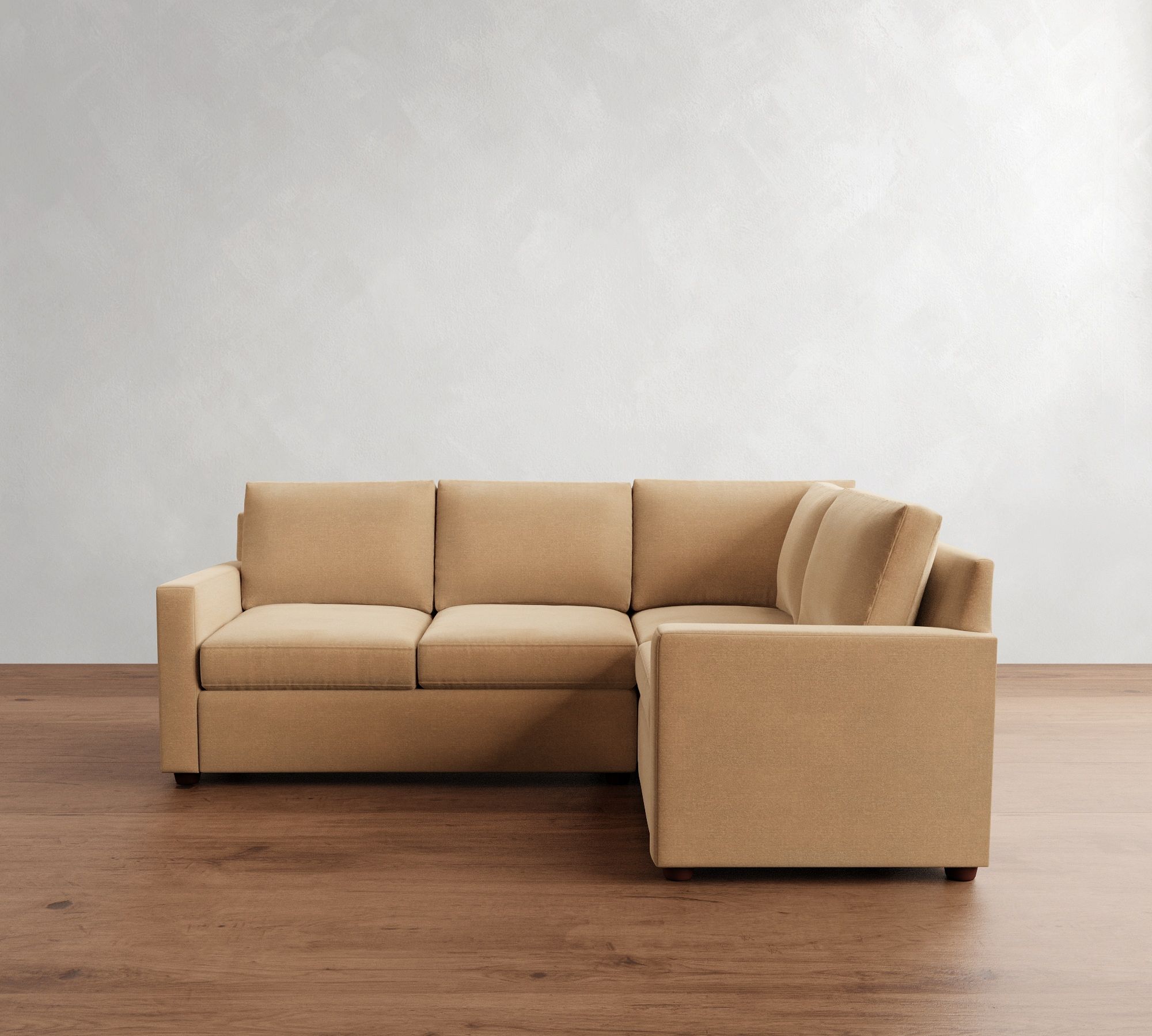 Cameron Modern Square Arm 3-Piece Sectional (99")