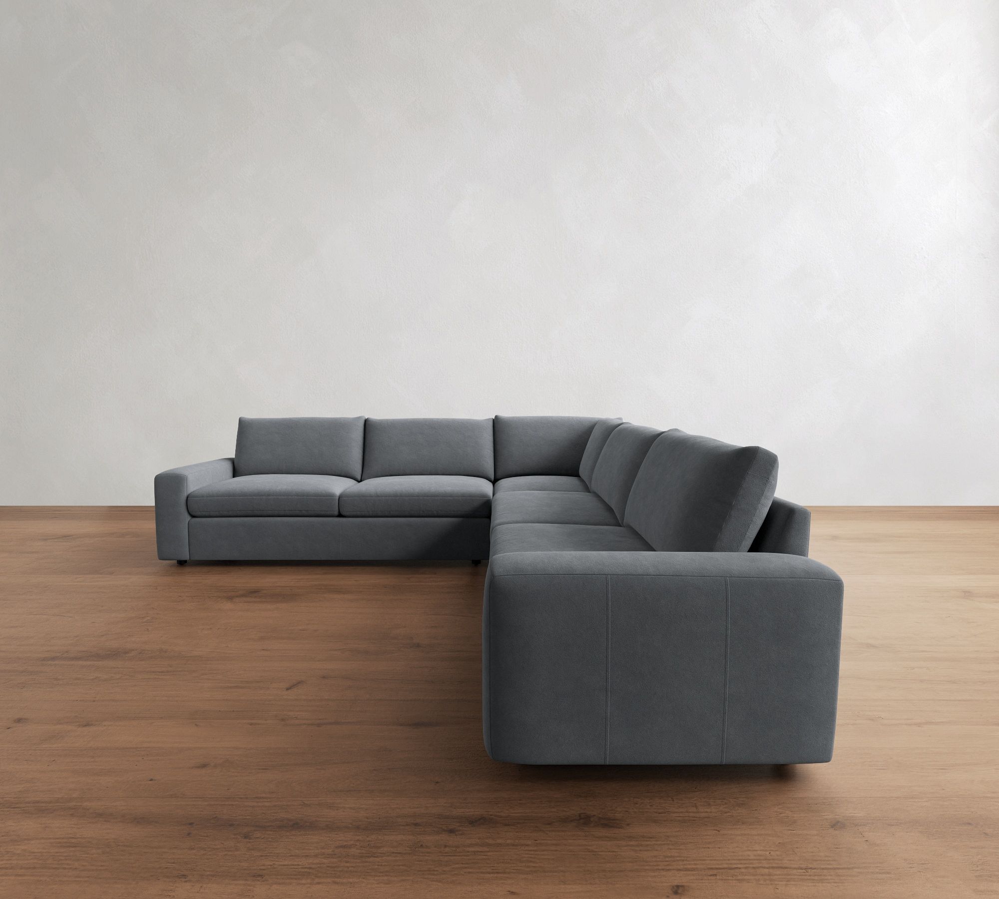 Sierra Leather 3-Piece L-Shaped Sectional (127") - thumbnail 7