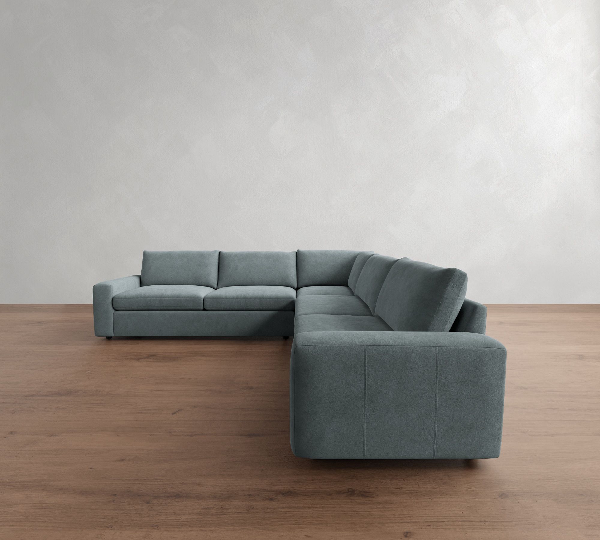 Sierra Leather 3-Piece L-Shaped Sectional (127")