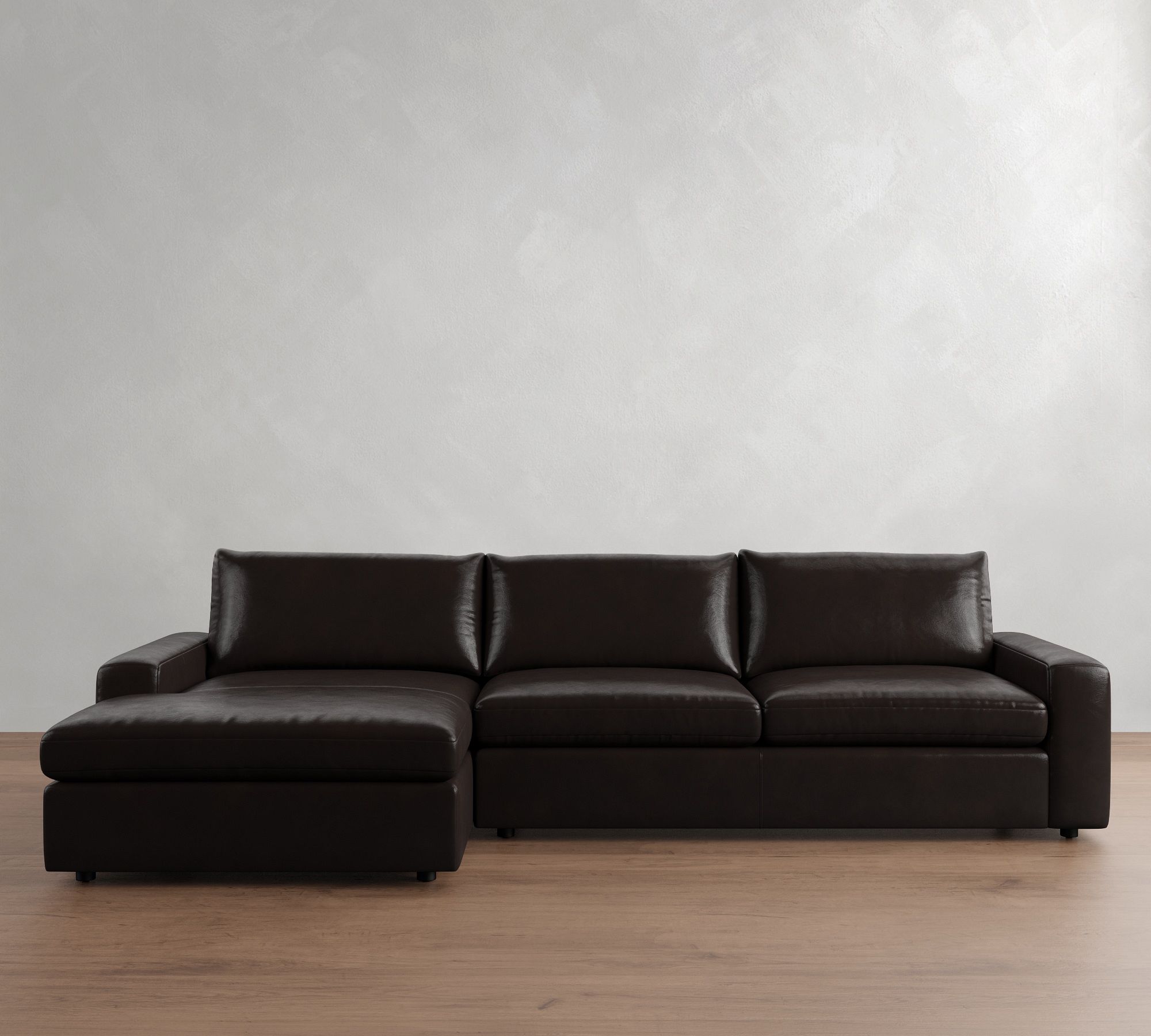 Sierra Leather Chaise Sectional (139"&ndash;154") - thumbnail 2