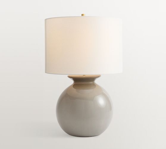 Mccoy Ceramic Globe Table Lamp, Warm Gray (24