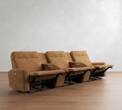 Parker Leather Power Reclining Storage Sofa (91"&ndash;137")
