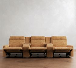 Parker Leather Power Reclining Storage Sofa (91"&ndash;137")