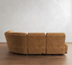 Parker Leather Reversible Power Reclining Wedge Sectional (114")